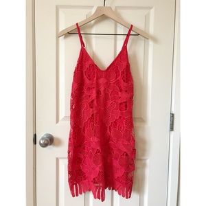 Lace shift dress